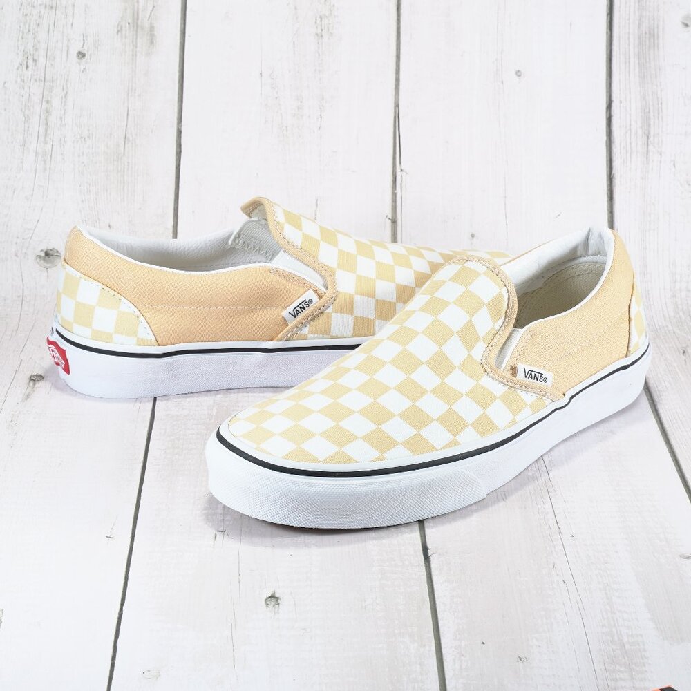 Vans Classic Slip-on (Color Theory Checkerboard Honey Peach) Skate Shoes Size 8